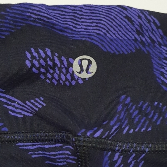Lululemon Wunder Under Purple Black Warp Full Length - Picture 7 of 10